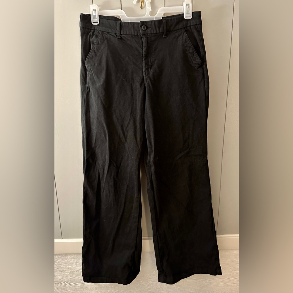 American Eagle Women's Skater Trouser Pants Size 12 Long  Black wide leg